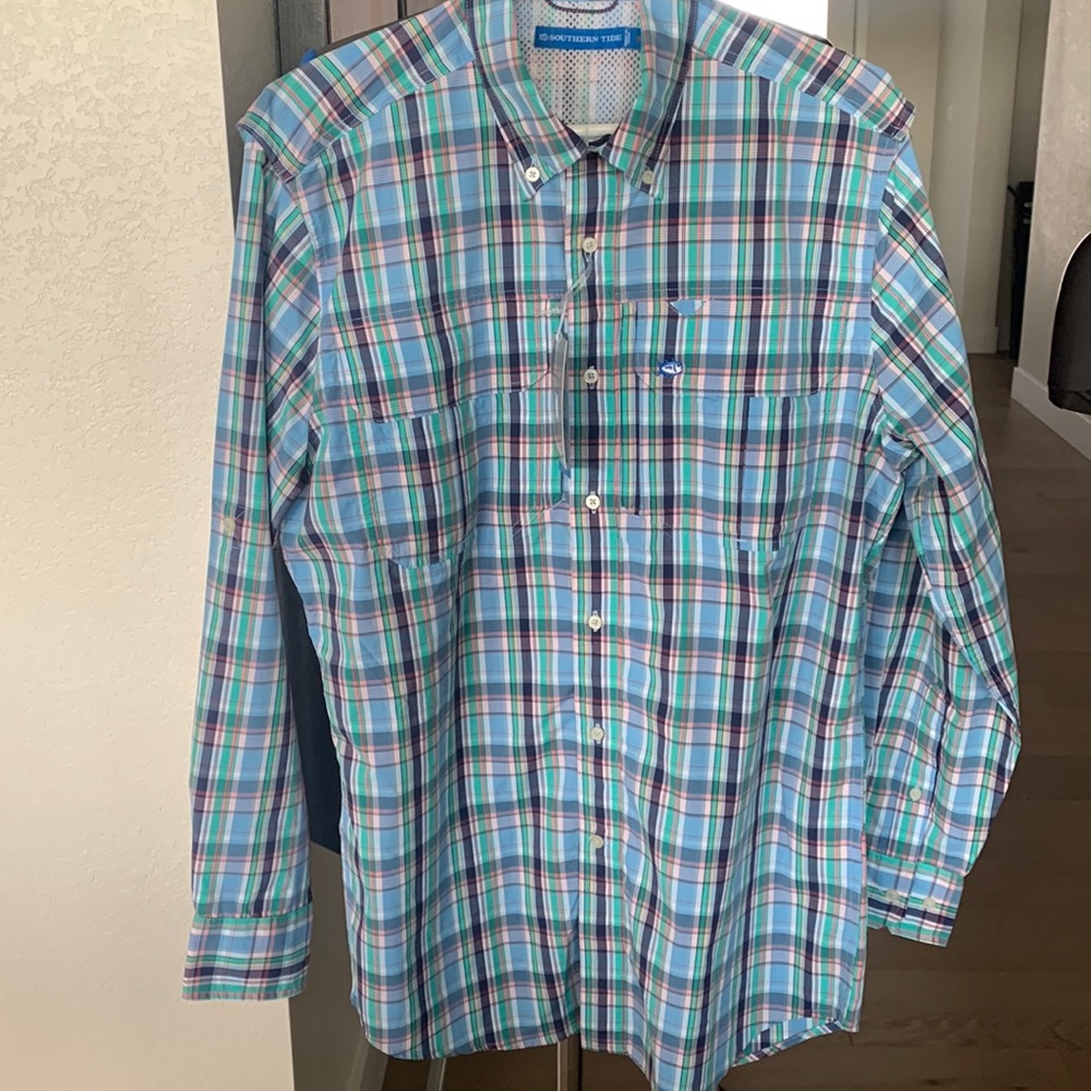 Southern Tide Mens “Shore -Shot” Plaid Button Down Size S NEW WITH TAGS